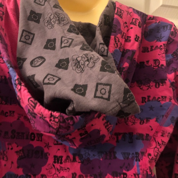 🎪*RARE* Heatherette POP! Y2K Runway Designer Double-Layer Pink Circus Hoodie 🍭 - Picture 5 of 13